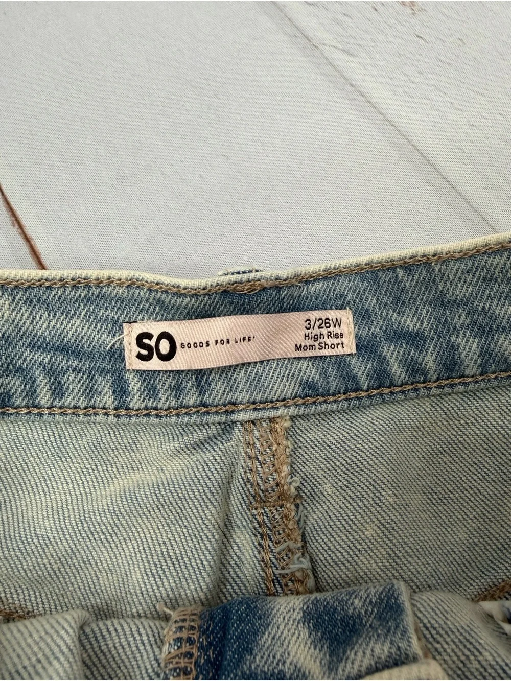 SO Acid Wash High Rise Denim Shorts Size 3/26